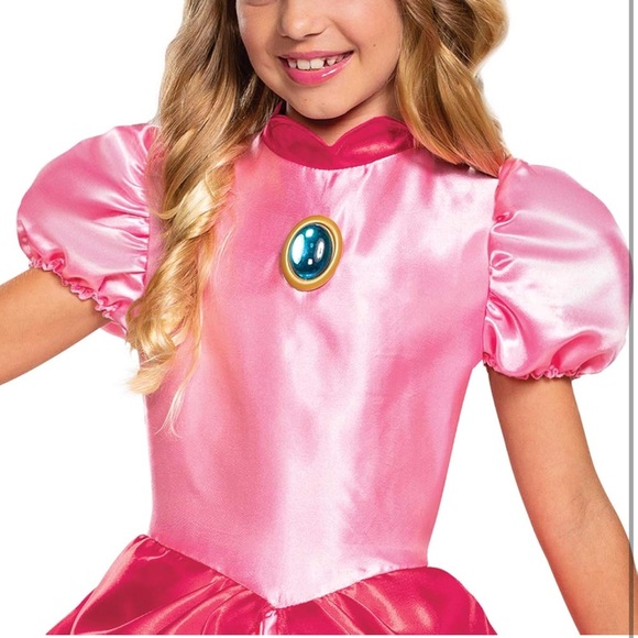 Super Mario Princess Peach Costume Dress L 10/12 - Picture 4 of 11